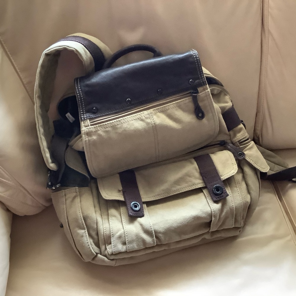Fossil Canvas Back Pack